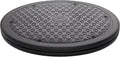 2 Pack 12 Inch Lazy Susan Turntable Organizer, Non Skid Large Lazy Susan Turntable for Cabinet, Computer or Laptop, Plastic Turn Table, Black - by RamPro by RamPro