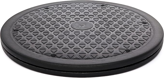 2 Pack 10 Inch Lazy Susan Turntable Organizer, Non Skid Large Lazy Susan Turntable for Cabinet, Computer or Laptop, Plastic Turn Table, Black - by RamPro by RamPro