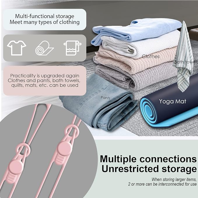 Silicone Cable Ties, Cord Organizer Cable Management(16Pcs-Pink) | Reusable Cord Ties for Electronics, Office Desk Accessories, Home Travel Essentials, Easy to Use, 4.2 Inch - Image 4
