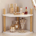 2-Tier Bamboo Corner Shelf,Kitchen Countertop Organizer,Corner Countertop Organizer Shelf, Coffee Bar Organizer,Coffee Bar Accessories,for Kitchen, Pantry, Organizers and Storage,White by WooFawn