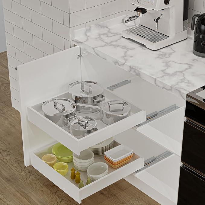 MyLifeUNIT Wood Pull Out Drawer for Cabinet Pre-Assembled, 18" W x 21" D | Soft Close, Full Extension Pull-Out Cabinet Organizer Shelf, Slide Out Drawer for Kitchen Cabinet, Easy Bottom Installation - Image 2