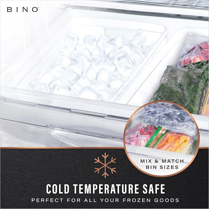 BINO | Plastic Storage Bins, X-Small - 15 Pack | THE LUCID COLLECTION | Multi-Use Built-In Handles BPA-Free Clear Storage Containers | Fridge Organizer | Pantry & Home Organization - Image 6