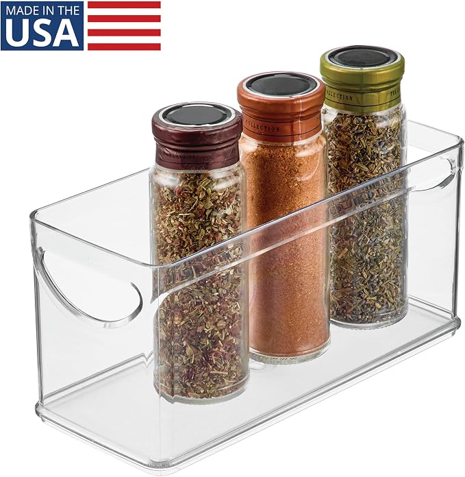 iDesign Plastic Bin, 10" x 4.25" x 5", Clear | Cabinet and Pantry Use with Integrated Handles - Image 2
