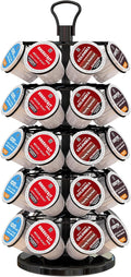 K Cup Holder 40 Pods Capacity, Coffee Pods Holder Storage Organizer Stand | K Cup Carousel, 360°Rotating K Cup Organizer, Easy-Grip Top Handle,Space-Saving for Countertop, K Cups Holder Easy Assembly by BLACKSMITHFAMILY