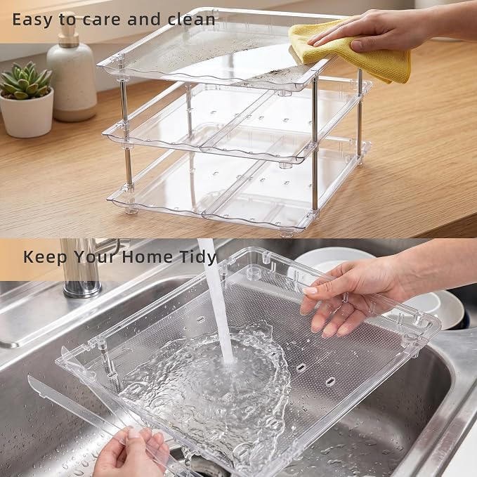 LXLXXL Can Organizer for Pantry, 3 Tier Stackable Soda Dispenser 1 Pack | Sodas Cans Drinks Organizer Stable, Stackable, Auto Rolling, 3 Tier, Space-saving for Kitchen, Fridge, Pantry Use - Image 9