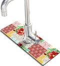 Kitchen Sink Splash Guard Faucet Mat Super Absorbent Fast Drying Mat Sink Gadgets Splash Guard Behind Faucet Drip Catcher for Kitchen (Boho Trellis, 15x5.5in) by THIDEAPE