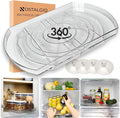 NOSTA Home Rotating Lazy Susan for Refrigerator - Square Lazy Susan - Refrigerator Lazy Susan Organizer - Rotating Fridge Organizer - Large (16.5x11) by NOSTALGIQHOME