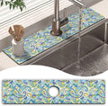 Kitchen Sink Splash Guard Faucet Mat 24" X 5.5" Paisley Absorbent Fast Drying Mat Faucet Draining Mat Sink Splash Guard Behind Faucet Drip Catcher for Kitchen Bathroom by Unknown