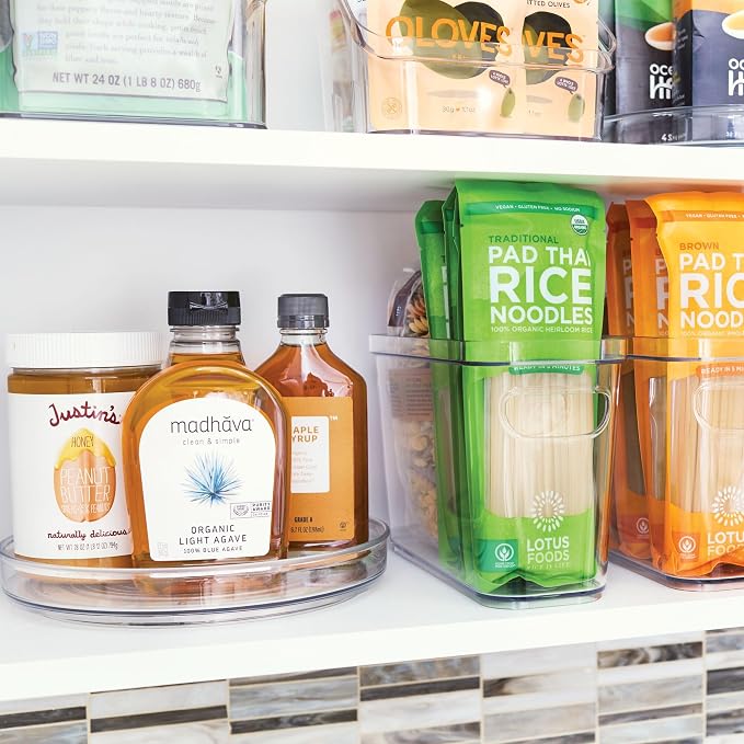 iDesign 9-Inch Lazy Susan Organizer | Small Turntable, For Cabinet or Pantry, Clear - Image 6