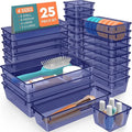 SpaceHacks 25 PCS Plastic Drawer Organizer, 4-Size Versatile Organizer Trays & storage Bins by SpaceHacks