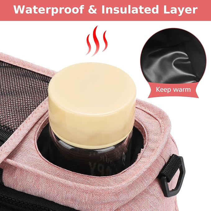 Accmor Universal Stroller Organizer with Insulated Cup Holder Detachable Phone Bag and Shoulder Strap,Stroller Bag Caddy Organizer for Uppababy, Baby Jogger, Britax Strollers - Image 8