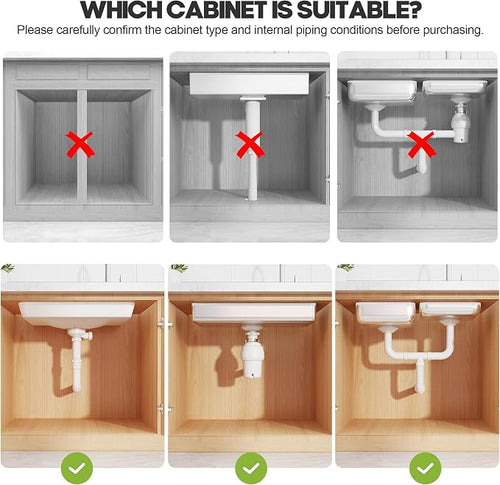 1 Pack Expandable Under Sink Organizers And Storage With Upgrade Ball-Bearing Slide Tracks,2-Tier Pull Out Under Cabinet Organizer Height Adjustable,Slide Out Under Sink Drawers-Black(Patent Pending) - Image 2