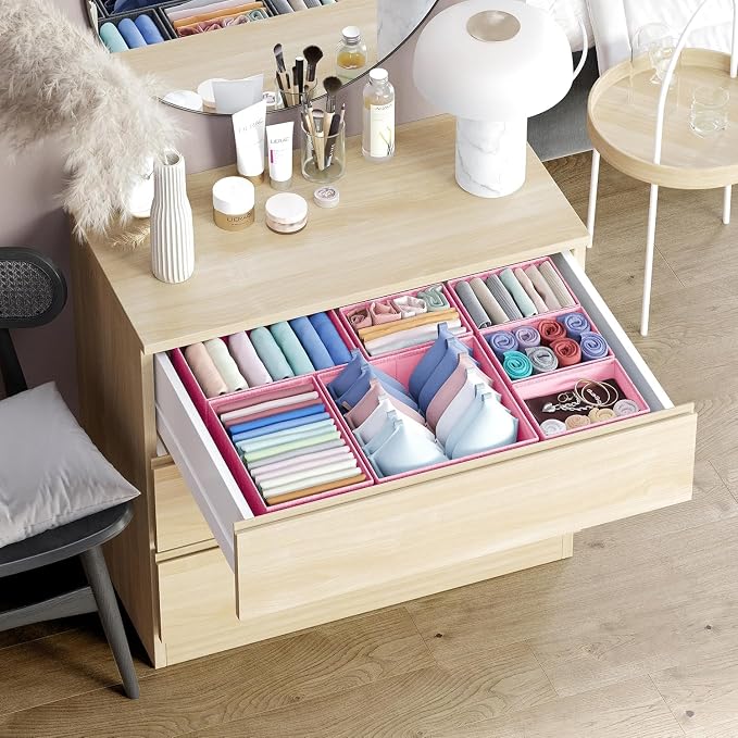 Drawer Organizer Set of 12 Pink - Nursery, Bedroom, Closet Organizer & Storage - Image 5