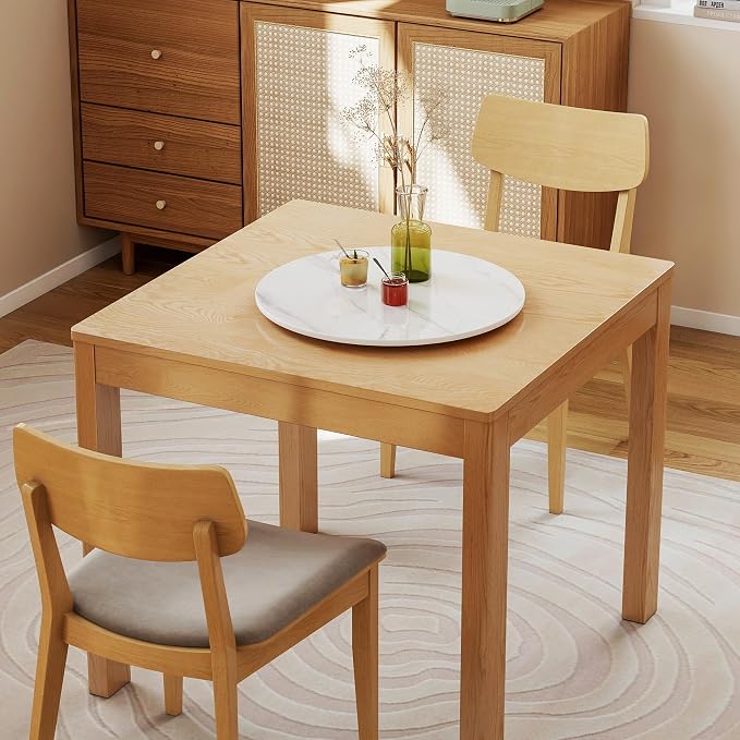 19.7" Lazy Susan Turntable – 360° Sinteredstone Silent Anti-Slip Turntable, Table Top Centerpiece for Kitchen, Pantry, Spice Rack, Refrigerator & Dining Table, White - Image 6