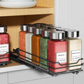 RCHYFEED Pull Out Spice Rack Organizer, 1 Tier,4.5" Wx10.5 Dx2.5 H | Heavy Duty Slide Out for Inside Cabinet & Pantry, Kitchen Cabinet Seasoning Organizer,Vertical Spice Racks Storage Spices by RCHYFEED