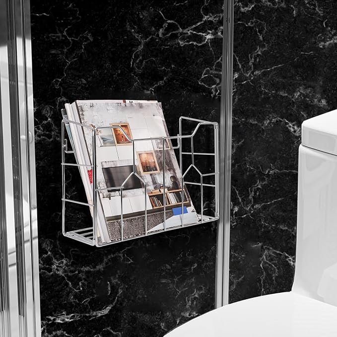 Cididu 2 Pack Kitchen Wrap Organizer Rack Wall Mount, Cabinet Door Organizer Storage, Wall Rack Basket Sturdy Steel Wire, Tall Inside Cabinet Holder for Aluminum Foil Plastic Wrap Wax Paper - Image 7