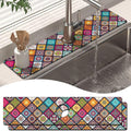 2 Pack Kitchen Sink Splash Guard Faucet Mat 24" X 5.5" Mandala Absorbent Fast Drying Mat Faucet Draining Mat Sink Splash Guard Behind Faucet Drip Catcher for Kitchen Bathroom by Unknown