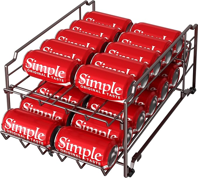 Simple Houseware Dual Row Front Loading Stackable Can Dispenser, Bronze by SimpleHouseware