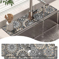 2 Pack Kitchen Sink Splash Guard Faucet Mat 24" X 5.5" Mandala Absorbent Fast Drying Mat Faucet Draining Mat Sink Splash Guard Behind Faucet Drip Catcher for Kitchen Bathroom by Unknown