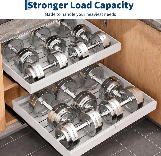 Garvee 2 Pack Pull Out Cabinet Organizers, Expandable 16.93"-27.95" Width - Image 6