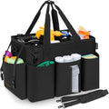 IBVIVIC Wearable Cleaning Caddy Bag for Cleaning Supplies, Black | Cleaning Organizer Tote Bag with Handle & Shoulder Straps Kitchen Cleaning Supplies Storage Bag for Cleaners & Housekeepers by WelcometoIBVIVIC