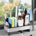 Sponge Holder for Kitchen Sink Caddy Organizer, Dish Brush Holder | Stainless Steel Sponge Caddy for Kitchen Countertop Organizer, Rustproof Dish Soap and Sponge Rack with Dishcloth Drying Rack by Unknown