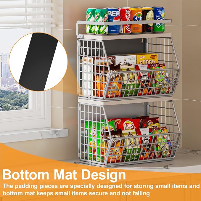Fruit Basket 2 IN 1 Magnetic & Hanging Wall Produce Basket for Potato Onion Fruit and Vegetable Storage,Magnetic Spice Rack for Refrigerator Kitchen Counter Cabinet Pantry - Image 6