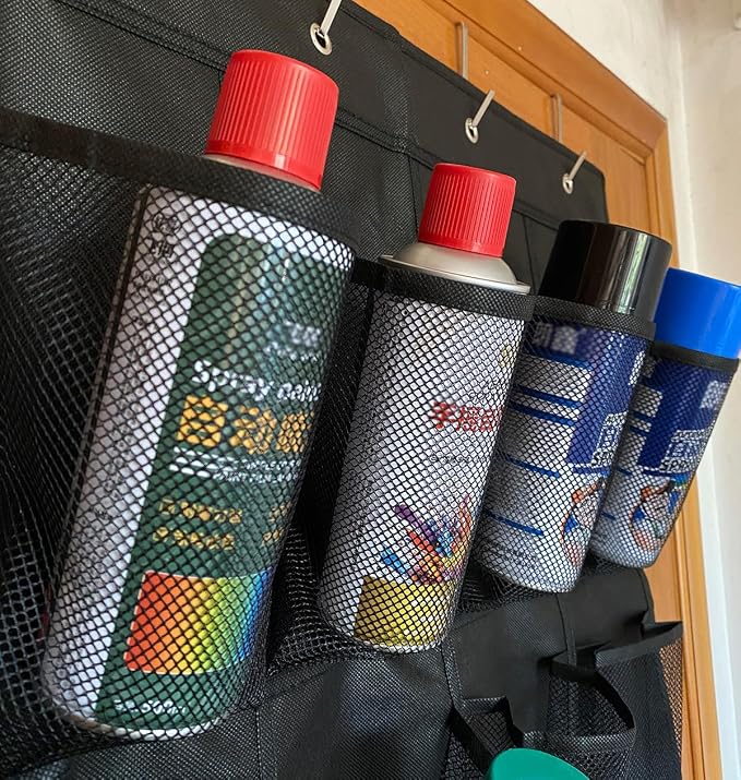 Spray Paint Can Holder Storage Rack,Wall Mounted Metal Paint Bottle Organizer,24 Can aerosol can holder,for Garage and Craft Workroom Bottle Organizer, Wall Mount Aerosol Holder - Image 7