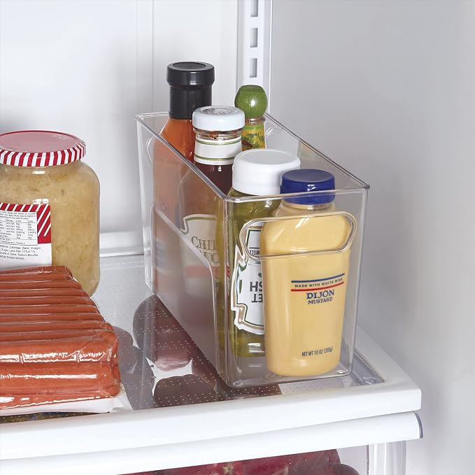 Copco Clear Narrow Storage Bin with Built-In Handles - Refrigerator Organizer, Pantry Organizers and Storage, Bathroom Organizer, Kitchen Organizers and Storage, Hand Wash - Image 6