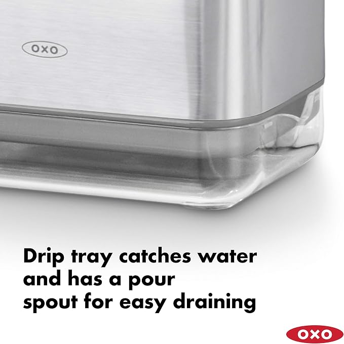 OXO Good Grips Stainless Steel Sink Organizer Caddy & Sponge Holder | Holds Sponge, Soap, And Scrubbers, Rust-Resistant Steel, Drains Easily, Kitchen Sink Caddy, Countertop Organizer - Image 5