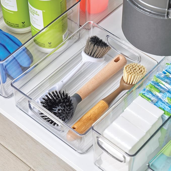 iDesign Stackable Pantry Bin, Clear | Kitchen Cabinets, Fridge or Freezer Storage, Made in USA - Image 3