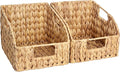 StorageWorks Pantry Baskets for Organizing, Wicker Basket with Built-in Handles, Handwoven Wicker Storage Baskets, Water Hyacinth for Shelves, 2 Pack | Water Hyacinth Pantry Baskets for Organizing, Wicker Baskets with Handles, Handwoven Wicker Storage ... by StorageWorks