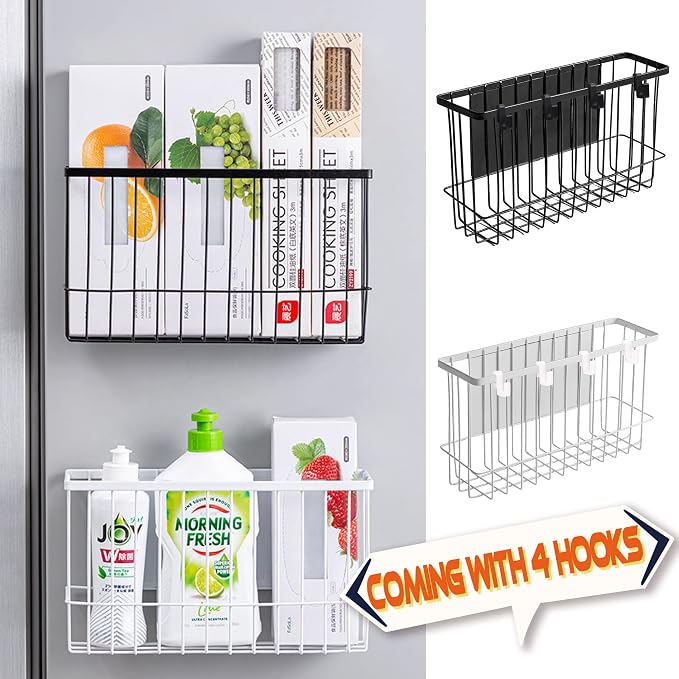 Magnetic Shelf Fridge Basket Bin for Whiteboard Washer Dryer Locker Cabinet | No Drilling Or Tools Needed, Reusable Magnet Organizer Classroom Office Home Kitchen Laundry Storage Rack Container Holder - Image 4