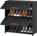 5 Tier Shoe Cabinet with Door, 20-Pair Storage, Black | Ideal for Daily Family Use, Door Keeps Shoes Dust-Free, Stops Pets from Chewing, Simple Tool-Free Install by UNITSTAGE