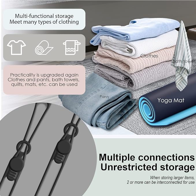 Silicone Cable Ties, Cord Organizer Cable Management,2Sizes-Black | Reusable Cord Ties for Electronics, Office Desk Accessories, Home Travel Essentials, Easy to Use, 4.2 Inch & 7.1 Inch-16Pcs - Image 5