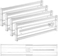 Vtopmart 4" Regular Upgrade Drawer Dividers for Clothes, 12.8"-22.3" 4 Pack | Expandable Dresser Drawer Organizer, Clear Separator, Baby Clothing, Underwear, Cosmetics, Toiletries Storage, Space Saving by Vtopmart