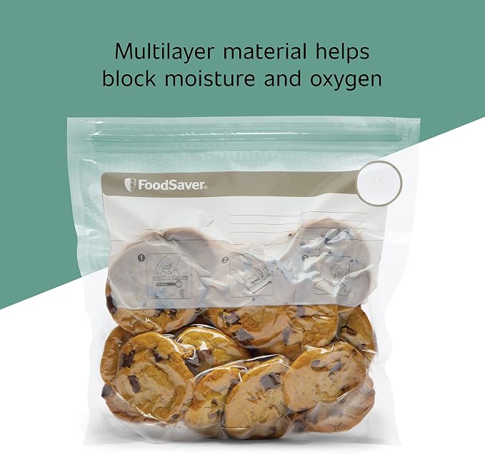 FoodSaver 1-Quart BPA-Free Multilayer Construction Vacuum Zipper Bags - Image 4