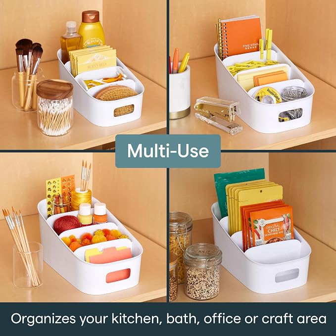 YouCopia ShelfBin Packet Organizer, 4-Tier Stairstep Raised Divided Bin, BPA-Free Storage Caddy for Kitchen Pantry and Cabinet Organization, Tea Bags, Medicine, and More - Image 7