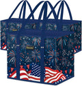 BALEINE 3PK Reusable Grocery Bags, Heavy Duty Shopping Tote Bag | 12'' Long Handles, Reinforced Bottom Keeps Upright, Fold Flat Storage, Water-Resistant Shopping Bag, Multiple Color Options by BALEINE