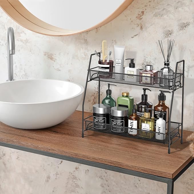 SPISPI Spice Rack Organizer for Cabinet, Bathroom Organizer Countertop, Bathroom Counter Organizer, Kitchen Countertop Organizer, Bathroom Vanity Organizer | Bathroom Organizer Countertop,Vanity Organizer Corner Shelf Sink,Kitchen,Bedroom,Living room,O... - Image 3
