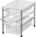 Simple Houseware Stackable 3 Tier Sliding Basket Organizer Drawer, Chrome by SimpleHouseware