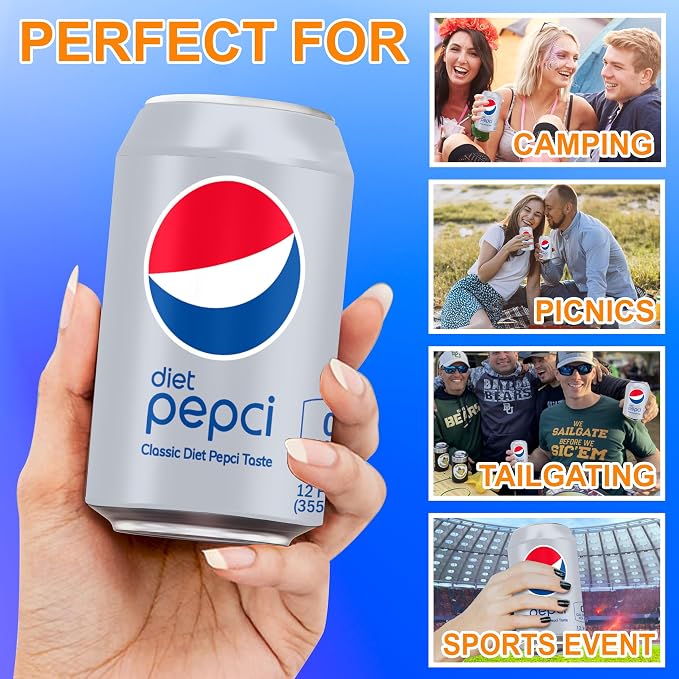 BeerSkin Silicone Can Covers 12 oz (355 ml) - Soda Can Cover - 2 Pk | Silver Diet, Reusable, Travel, Camping, Beach Days, Outdoor Parties, Fun Beverage Accessories, Gift for Outdoor Lovers - Image 5