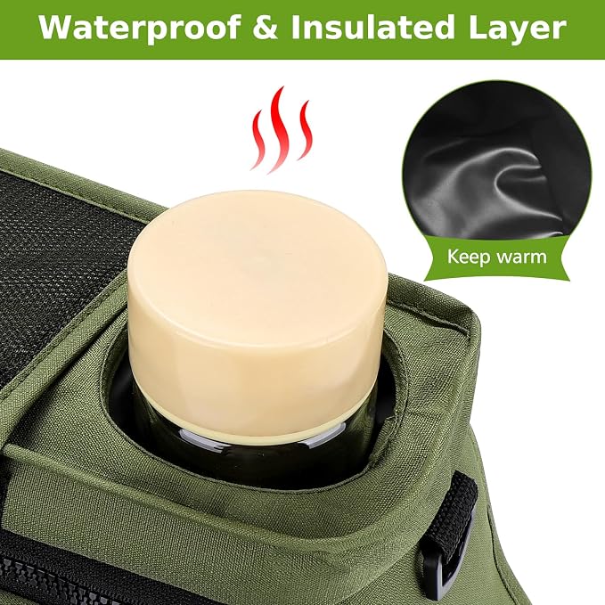 Accmor Universal Stroller Organizer with Insulated Cup Holder Detachable Phone Bag and Shoulder Strap,Stroller Bag Caddy Organizer for Uppababy, Baby Jogger, Britax Strollers - Image 8