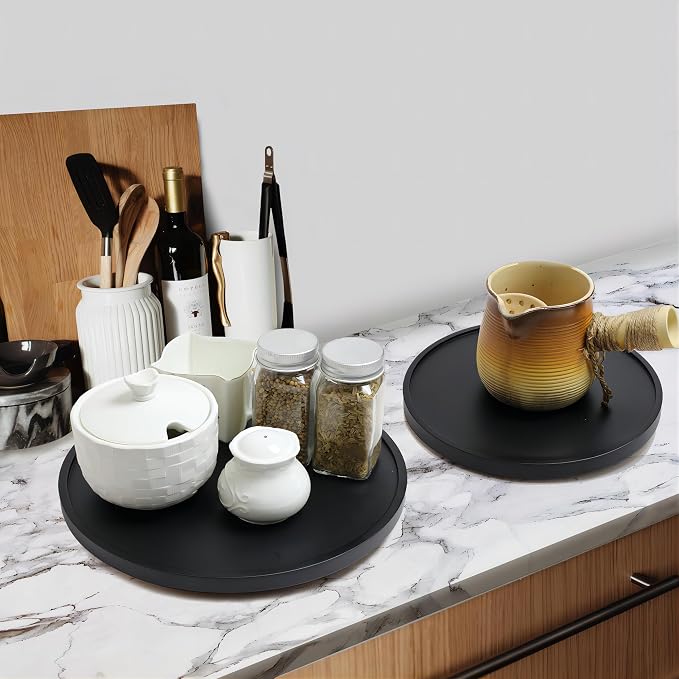 12-inch Lazy Susan Organizers, ACIAZAAZ Lazy Susan Turntable for Cabinet, Kitchen Turntable Storage for Table, Countertop, Pantry - Image 5