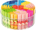 Divided Drink Packet Organizer, Largr Rotating Clear Lazy Susan Turntable | for Powdered Drink Mix, Water Drink Packet Holder, Water Flavor Packet, Coffee, Tea – Space-Saving Countertop Organizer by SlowSLog