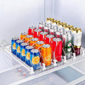 HIYOHIYO 5 Row Automatic Drink Organizer for Fridge, Holds up to 25 Cans | Depth 15" | Adjustable Width | Auto Push Soda Can Dispenser For Refrigerator Supermarket Shelf Storage by HIYOHIYO