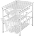 Simple Houseware Stackable 3 Tier Sliding Basket Organizer Drawer, White by SimpleHouseware