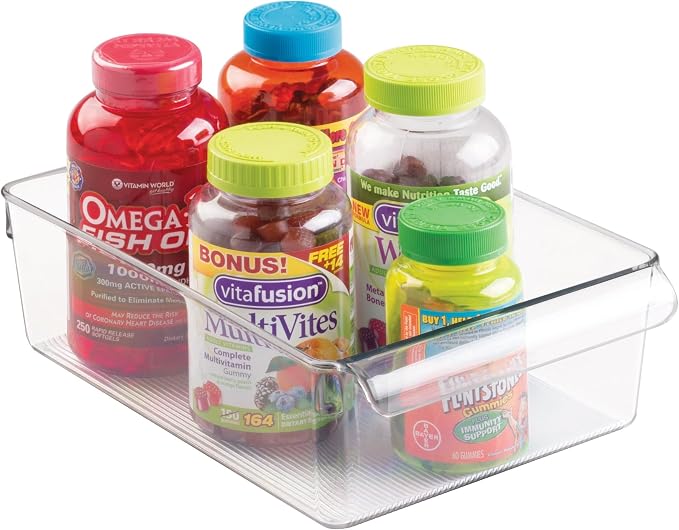 iDesign Fridge Storage Bin with Handle, Clear | Fridge Tray, For Cheeses and Snacks - Image 6