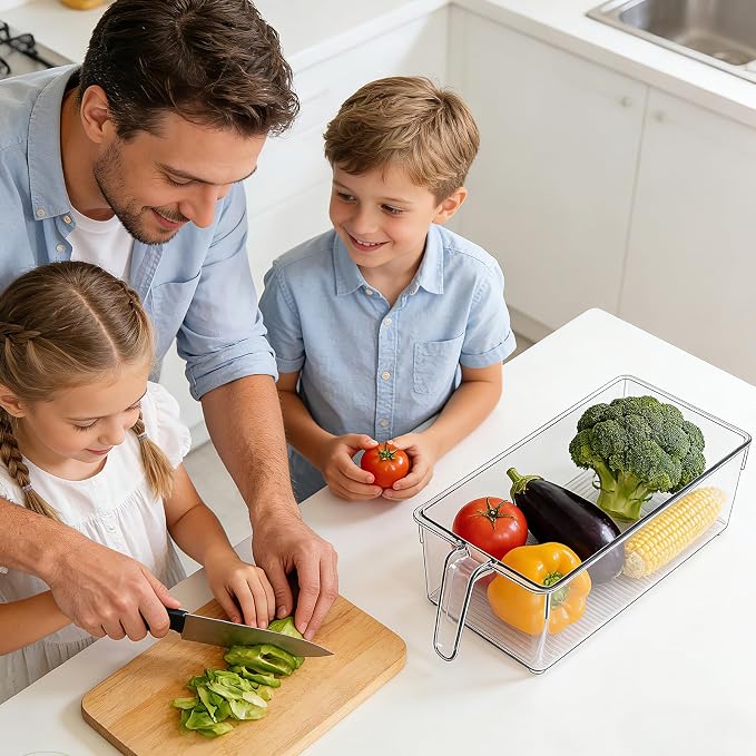 DGB 2 Sets Clear Ice Bucket for Freezer, Ice Storage Bin & Holder | Freezer Ice Bin, Pull-Out Handle, Ice Cube Container, Scoop & Tongs, Home Bar, Fridge Organization,11.8 x 5.91 x 3.54 Inches - Image 8