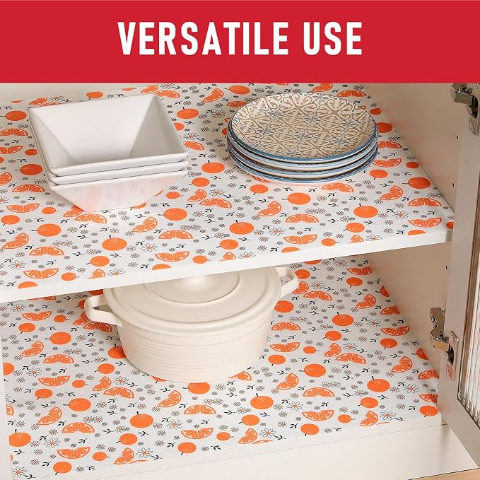 Cooyes Shelf Liners, 2-in-1 Non-Slip Fridge Mats, Absorb Excess Moisture, No-BPA Multiple Sizes for Glass Shelves, Kitchen Cabinets, Drawers (17.7 W x 24 L Inches, Dasiy-12 Pack) - Image 6